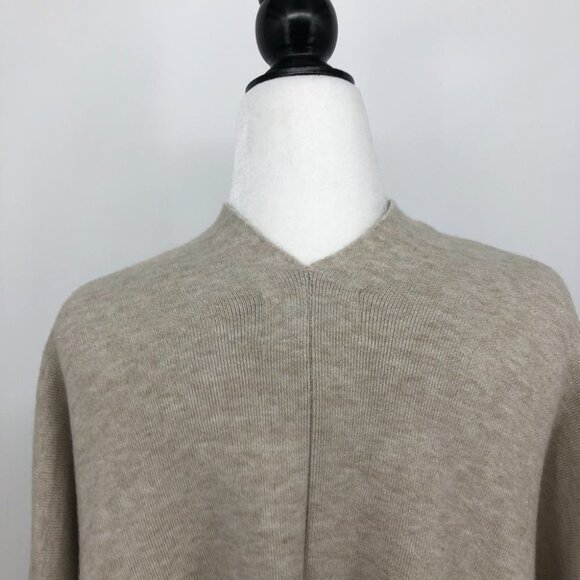 Anthropologie Saturday Sunday Creme Grey Colorblock Drape  Shawl OS - Picture 5 of 15